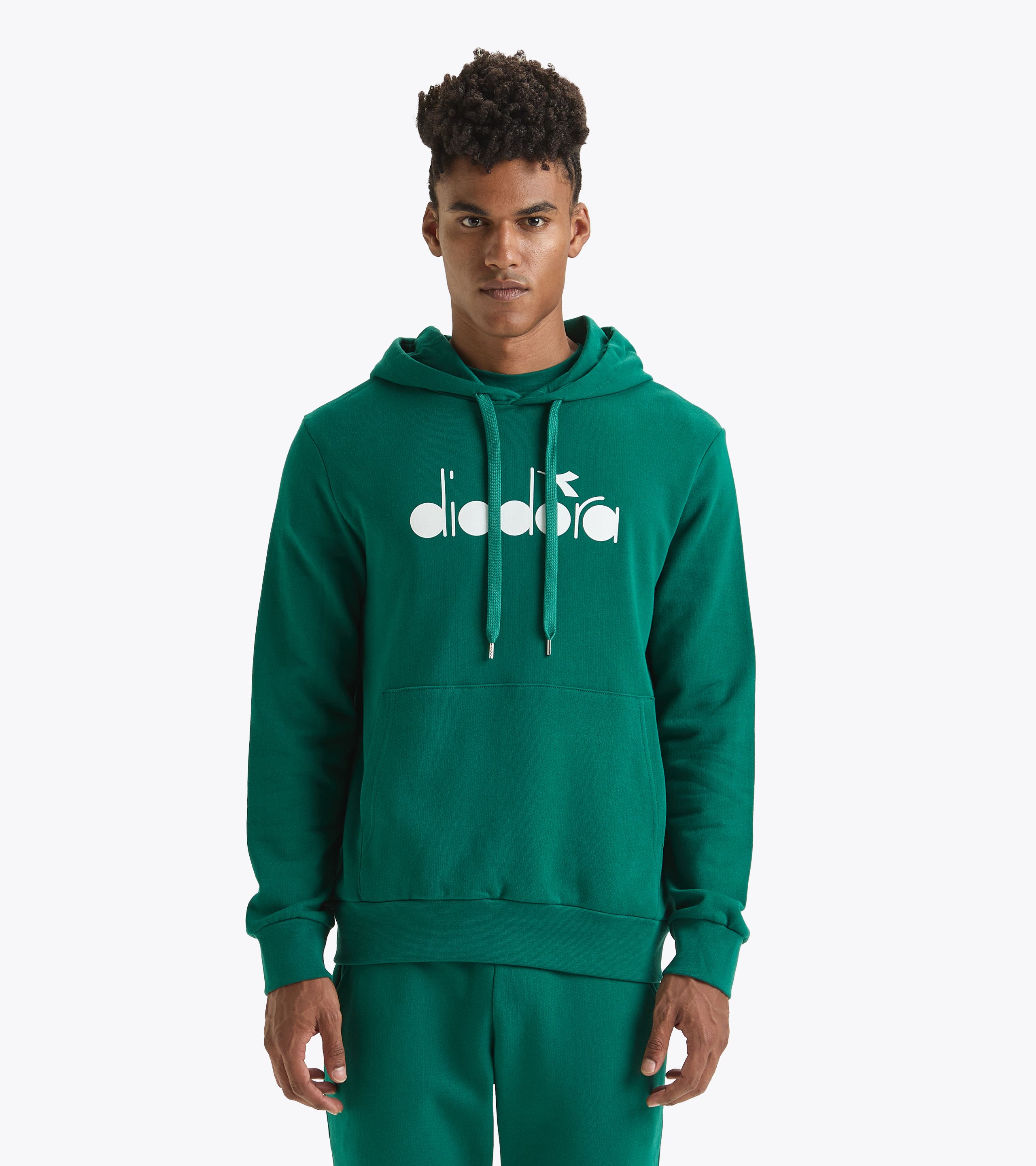 HOODIE LOGO Felpa sportiva con cappuccio Made in Italy Gender Neutral Diadora Online Shop IT